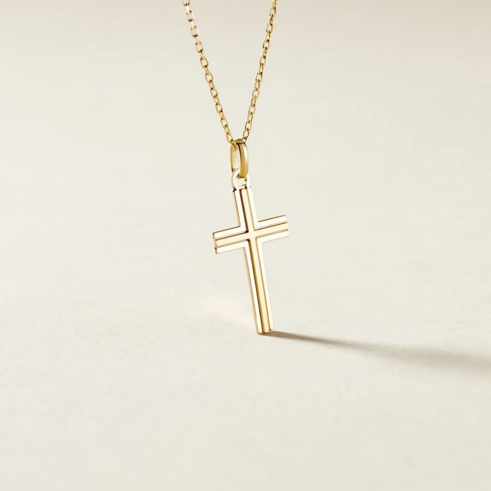 Pendentif Alyssa Croix Or Jaune