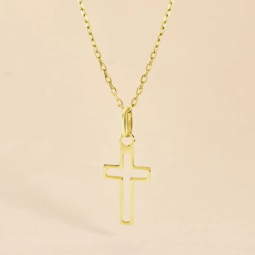 Pendentif Alyssa Croix Or Jaune