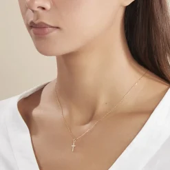 Pendentif Alyssa Croix Or Jaune