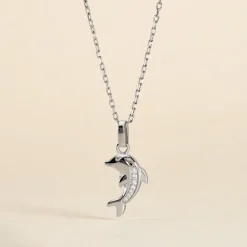 Pendentif Amelot Argent Blanc Oxyde De Zirconium