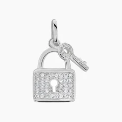 Pendentif Amelot Argent Blanc Oxyde De Zirconium