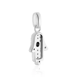 Pendentif Amelot Argent Blanc Oxyde De Zirconium