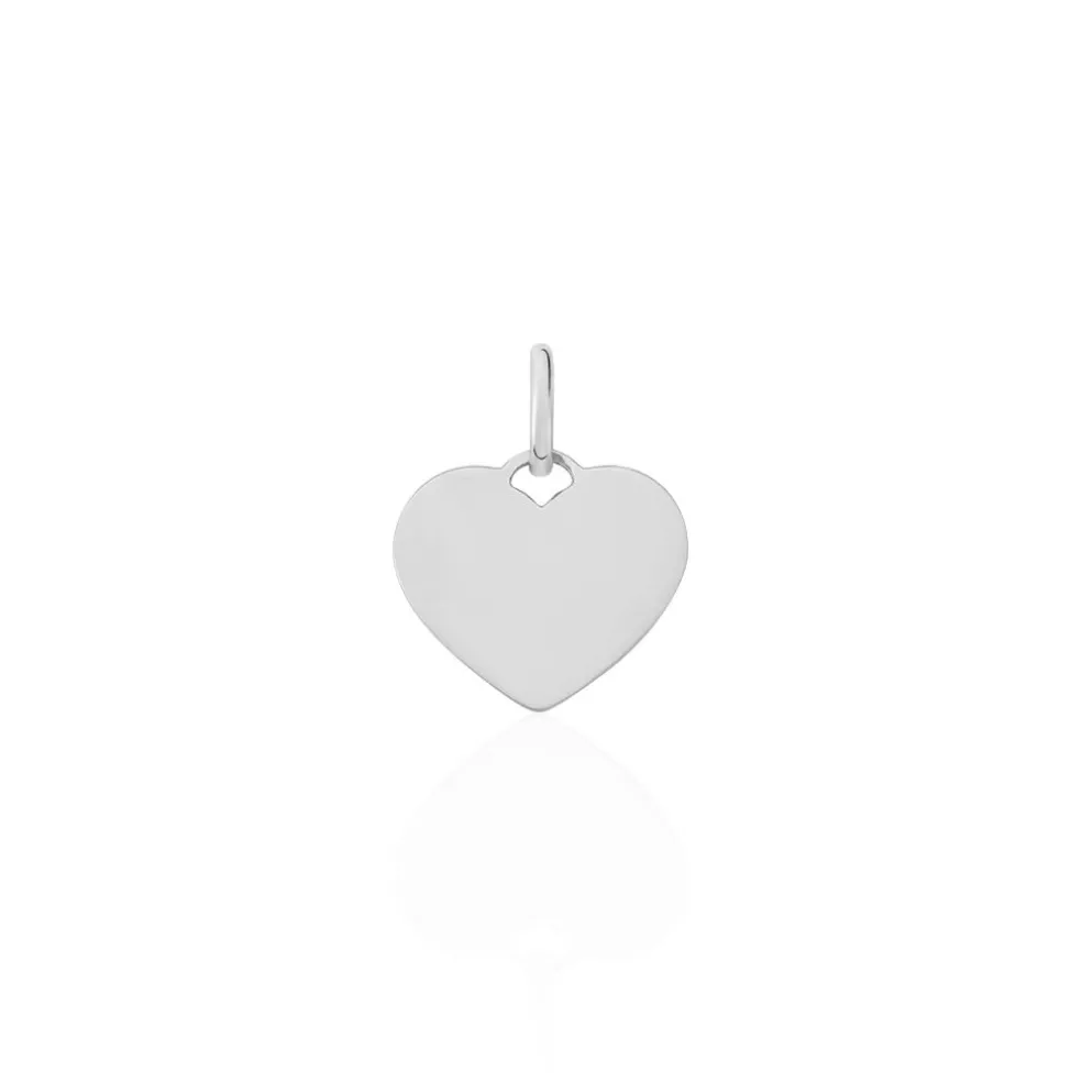 Pendentif Ange Coeur Or Blanc