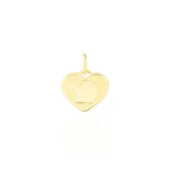 Pendentif Ange Coeur Or Jaune