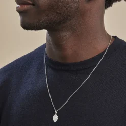 Pendentif Ange Nuage Or Blanc