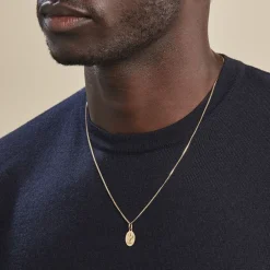 Pendentif Ange Ovale Or Jaune