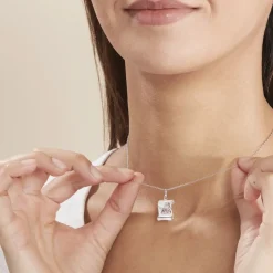 Pendentif Ange Parchemin Or Blanc