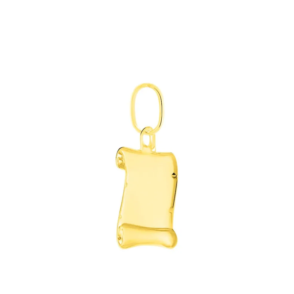 Pendentif Ange Parchemin Or Jaune