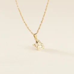 Pendentif Ange Penseur Or Jaune