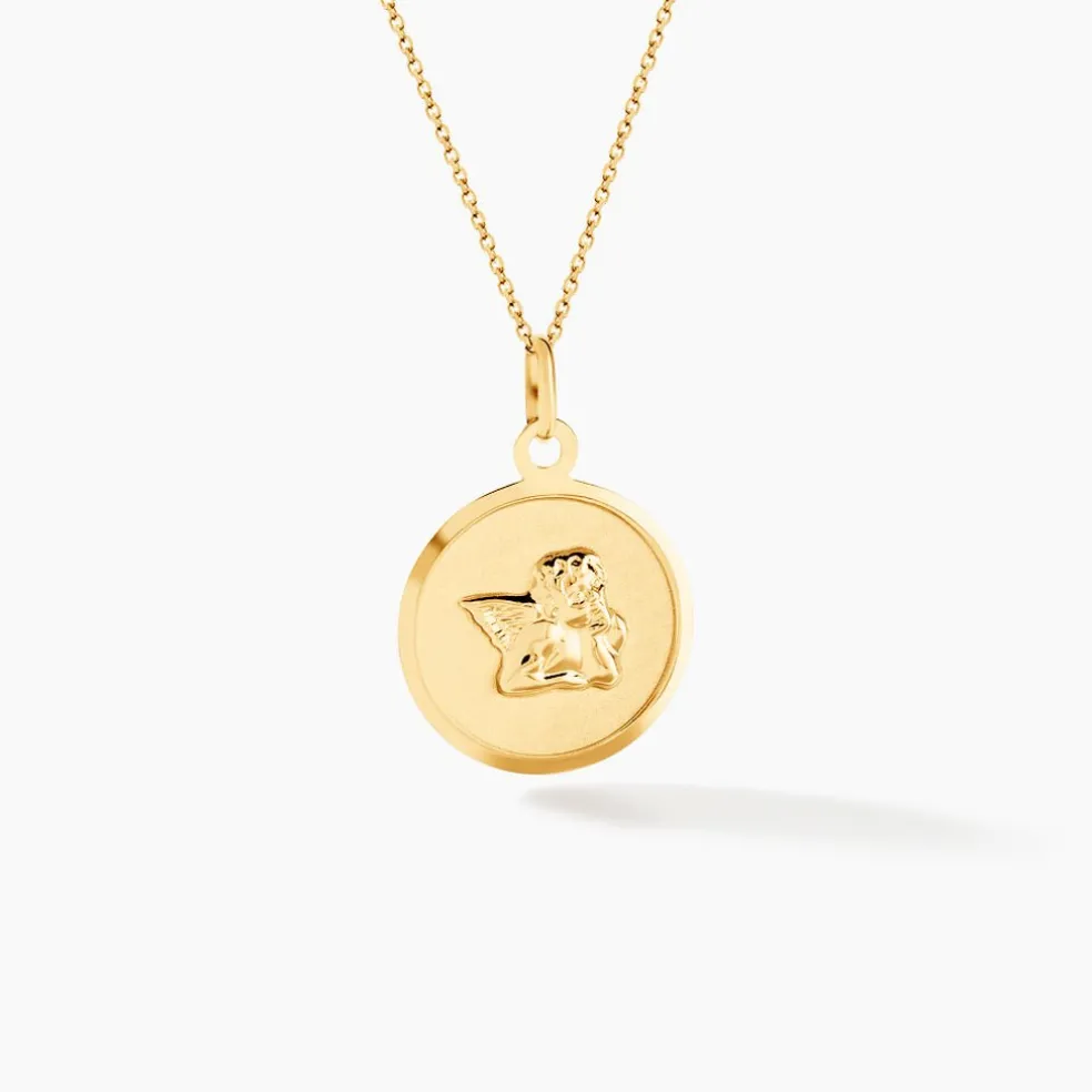 Pendentif Ange Rond Or Jaune