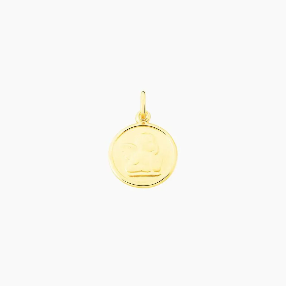 Pendentif Ange Rond Or Jaune