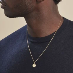 Pendentif Ange Rond Sable Or Jaune