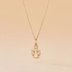 Pendentif Angel32 Or Jaune Oxyde De Zirconium