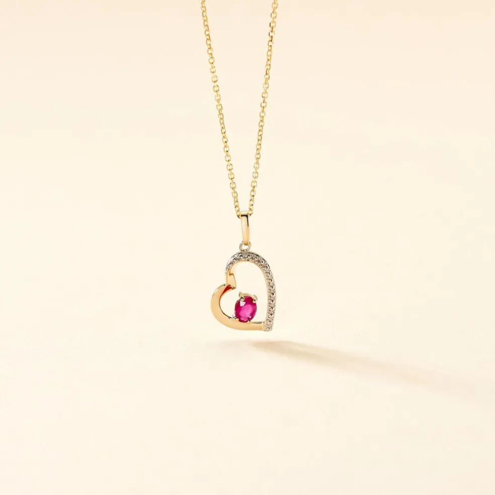 Pendentif Arduinna Or Jaune Rubis