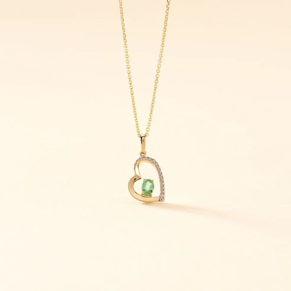 Pendentif Arduinna Or Jaune Emeraude