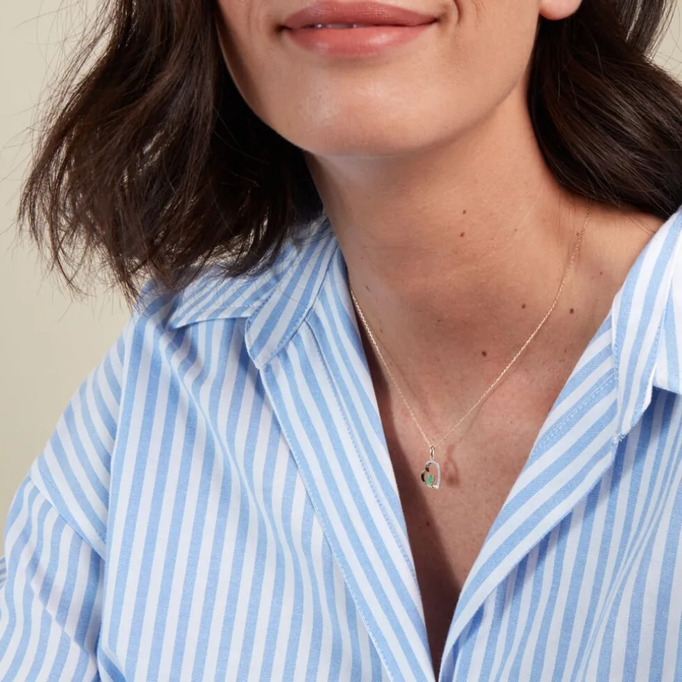 Pendentif Arduinna Or Jaune Emeraude