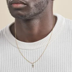 Pendentif Bathilde Croix Diamantee Or Jaune