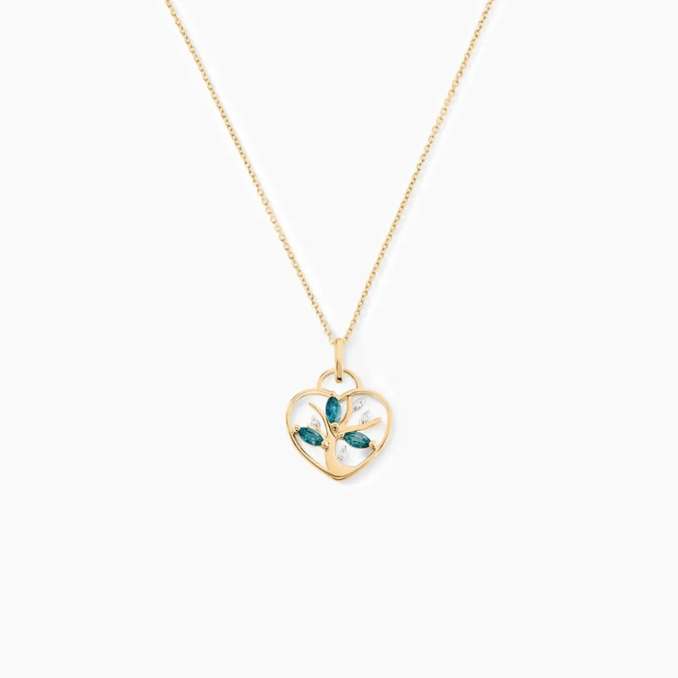 Pendentif Baylee Or Jaune Topaze Oxyde De Zirconium