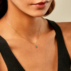 Pendentif Byrne Or Jaune Emeraude