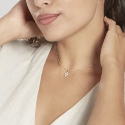 Pendentif Canice Croix Or Jaune Oxyde De Zirconium