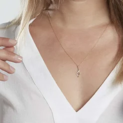 Pendentif Caprais Or Jaune Oxydes De Zirconium