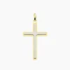 Pendentif Casey Croix Or Bicolore