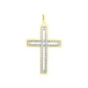 Pendentif Casey Croix Or Bicolore