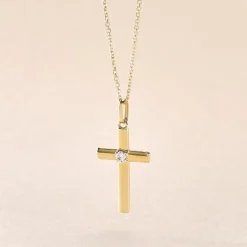 Pendentif Cornell Or Jaune Oxyde De Zirconium