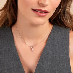 Pendentif Corsa Argent Blanc