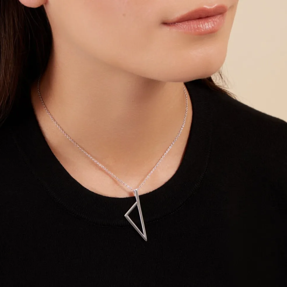 Pendentif Corsa Argent Blanc