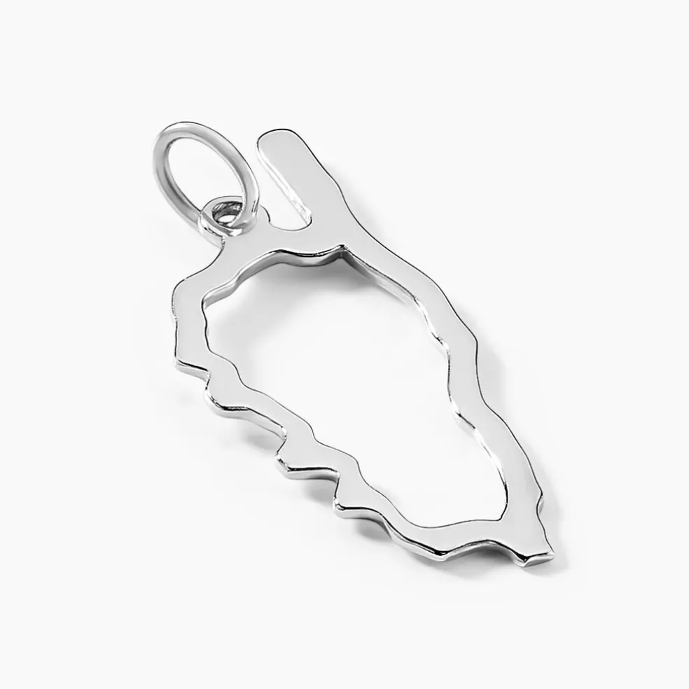 Pendentif Corse Argent Blanc