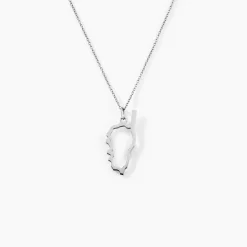 Pendentif Corse Argent Blanc