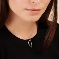 Pendentif Corse Argent Blanc