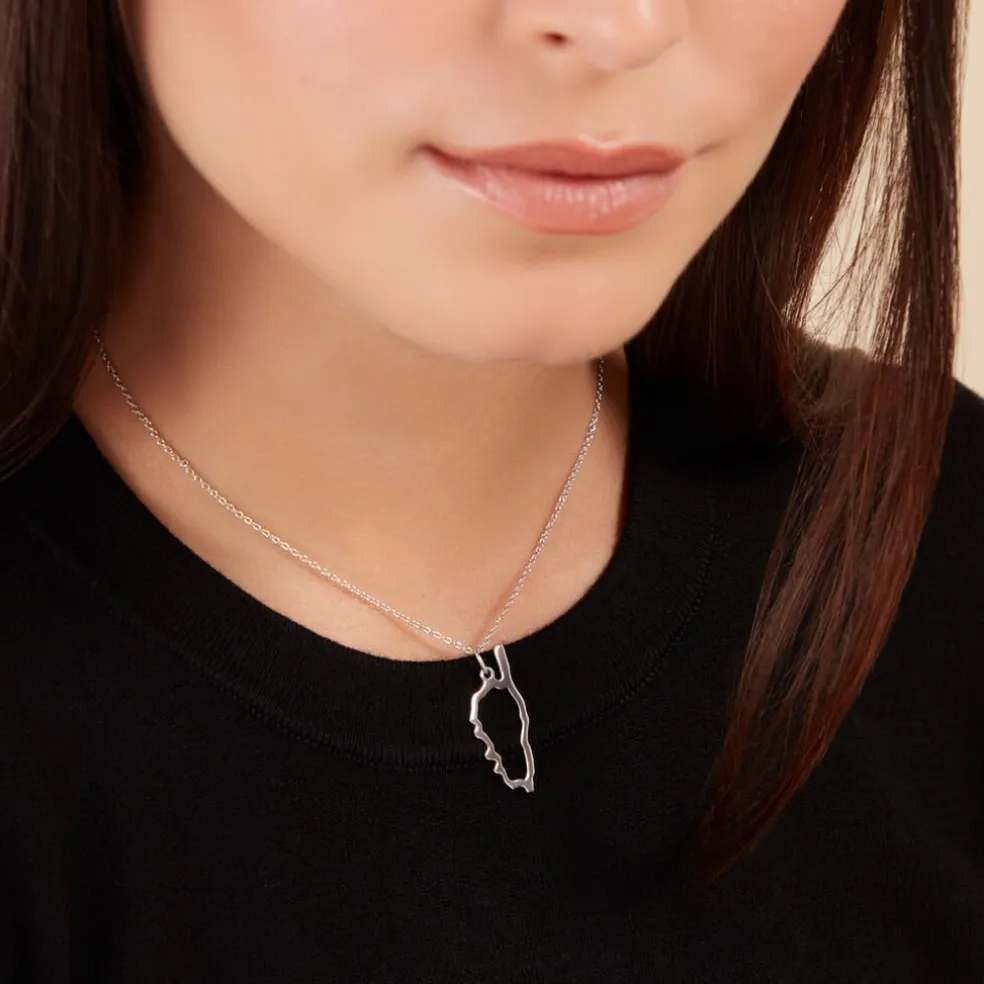 Pendentif Corse Argent Blanc