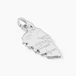 Pendentif Corsica Argent Blanc