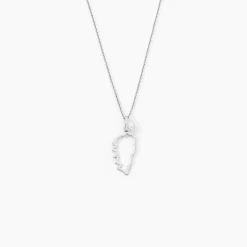 Pendentif Corsica Or Blanc