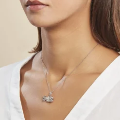 Pendentif Costanza Argent Blanc