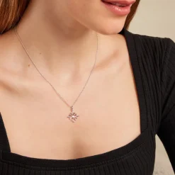 Pendentif Dajo Or Blanc