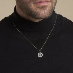 Pendentif Demyan Or Bicolore Oxyde De Zirconium