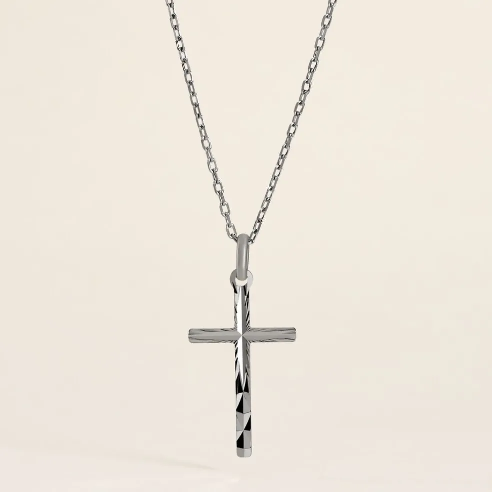 Pendentif Desilia Ciselée Argent Blanc