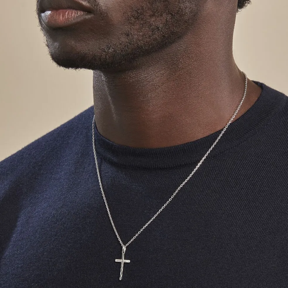 Pendentif Desilia Ciselée Argent Blanc