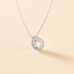 Pendentif Diamina Or Blanc Diamant