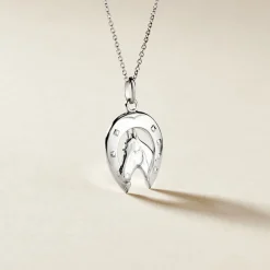 Pendentif Dua Argent Blanc