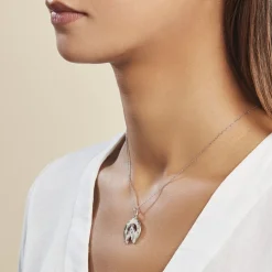 Pendentif Dua Argent Blanc