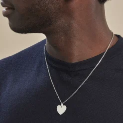 Pendentif Eba Argent Blanc