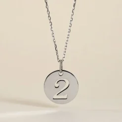 Pendentif Efiso Argent Blanc