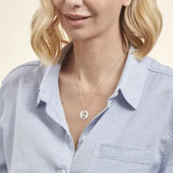 Pendentif Efiso Argent Blanc