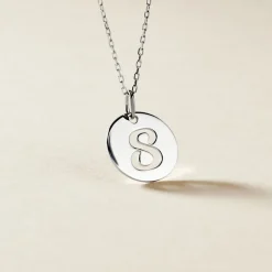 Pendentif Efiso Argent Blanc