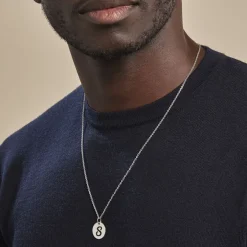 Pendentif Efiso Argent Blanc