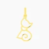 Pendentif Egee Chat Or Jaune